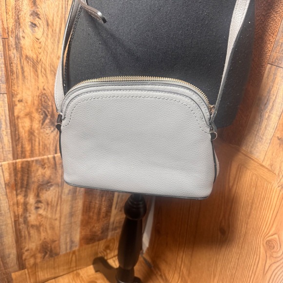 A New Day Gray Dome Crossbody Bag Zipper Closure Adjustable Strap - Picture 1 of 8